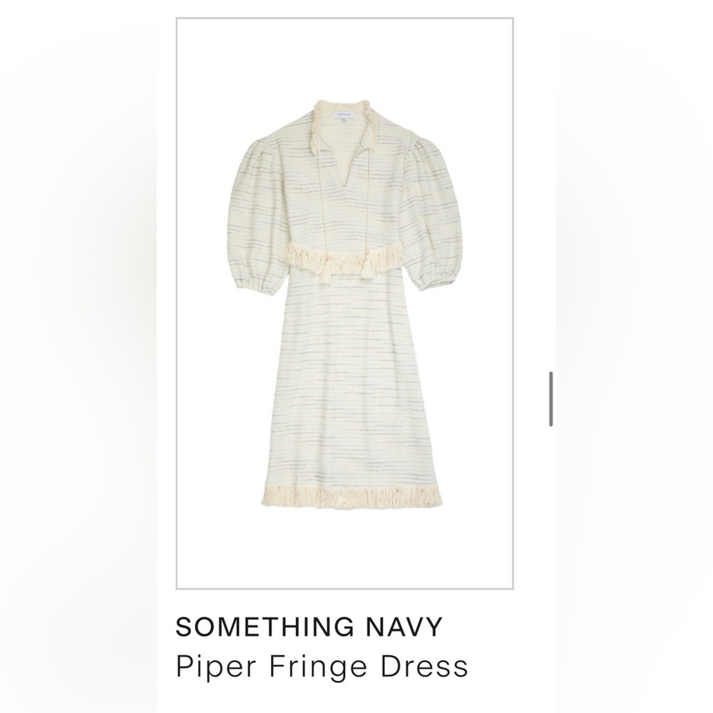 Something Navy Piper Fringe Dress
